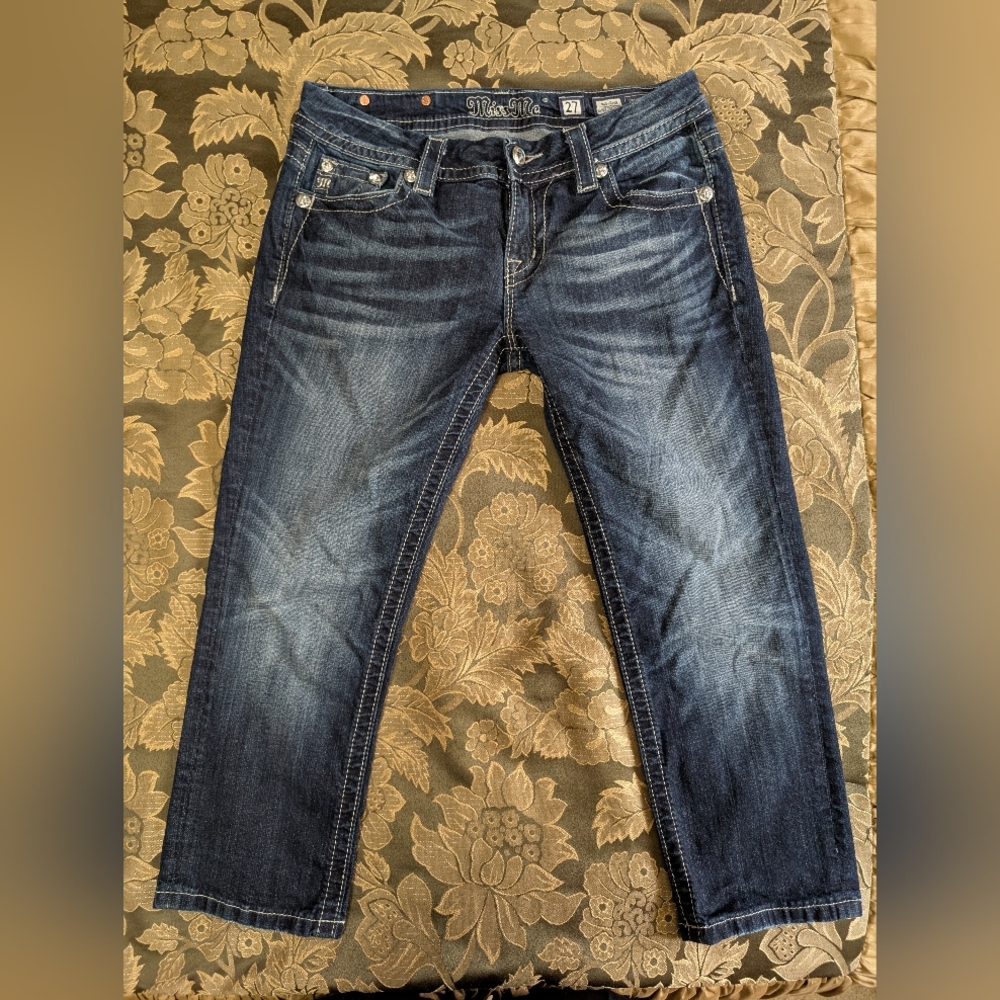 Miss Me Jeans size 27-Blue Capri Mid Rise Skinny Jeans